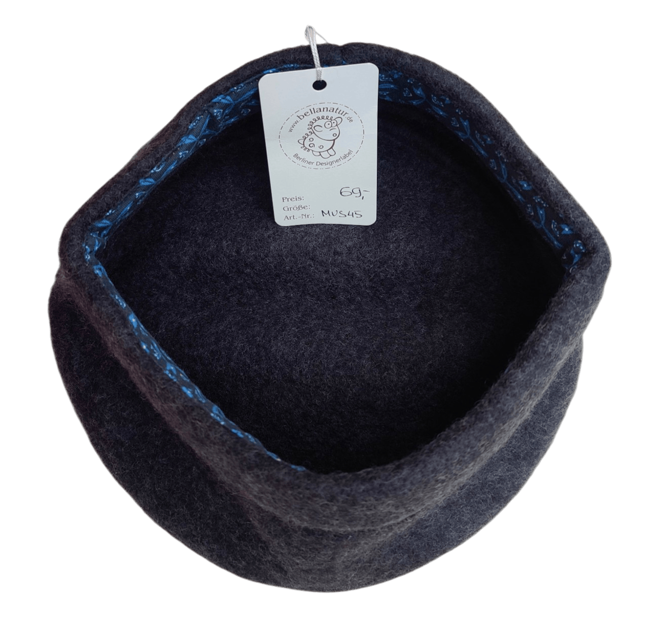 Merino Mütze anthrazit bellanatur Berliner Modedesign