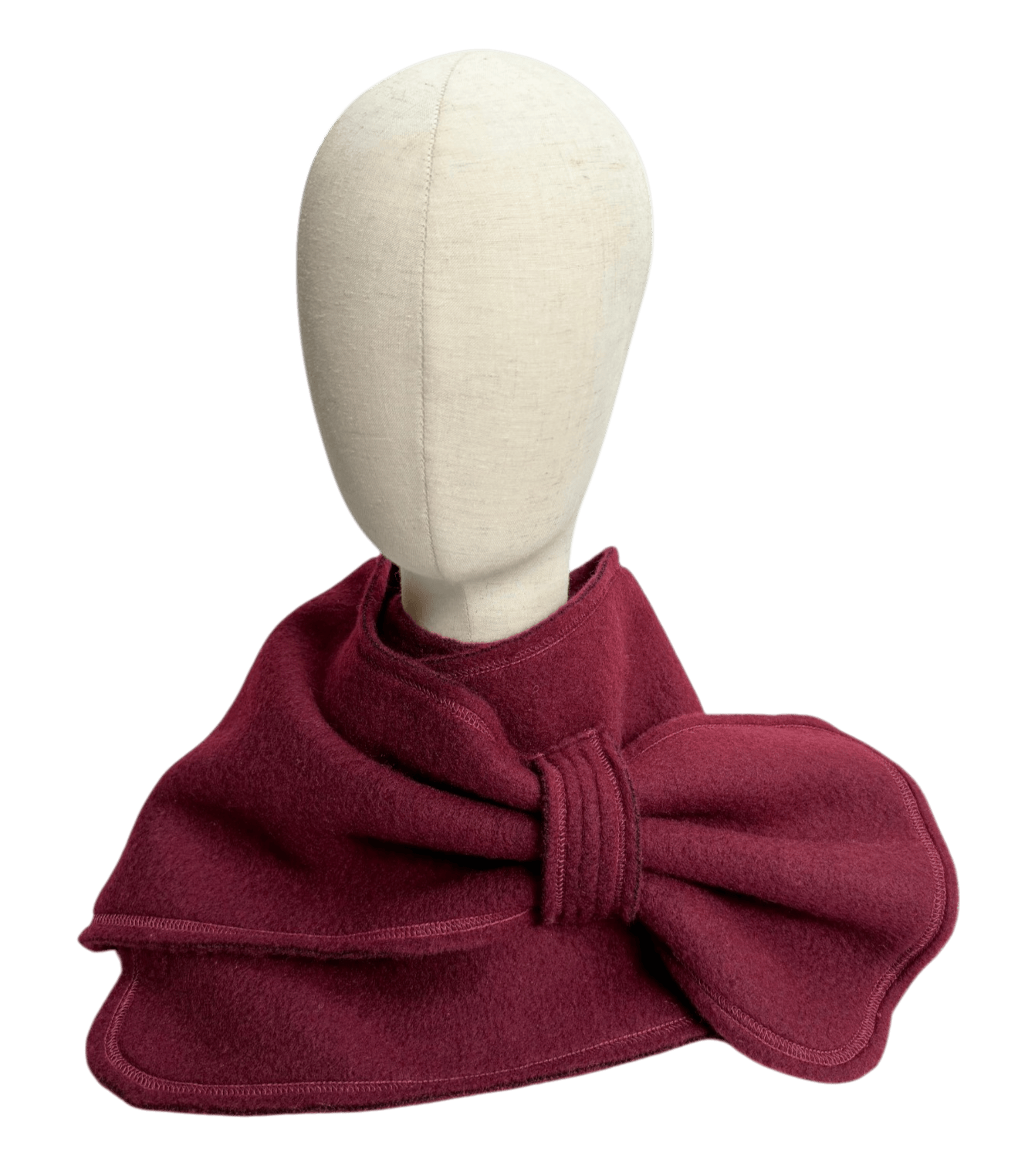 Merino Schal weinrot bellanatur Berliner Modedesign