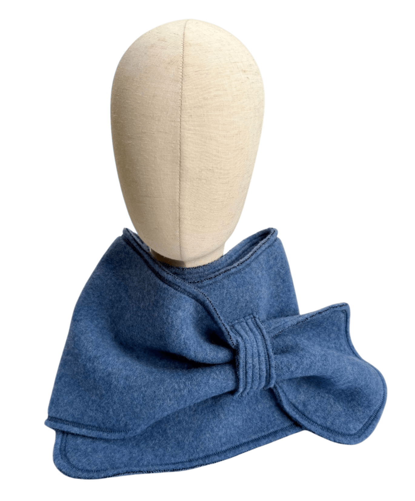 Merino Schal blau bellanatur Berliner Modedesign