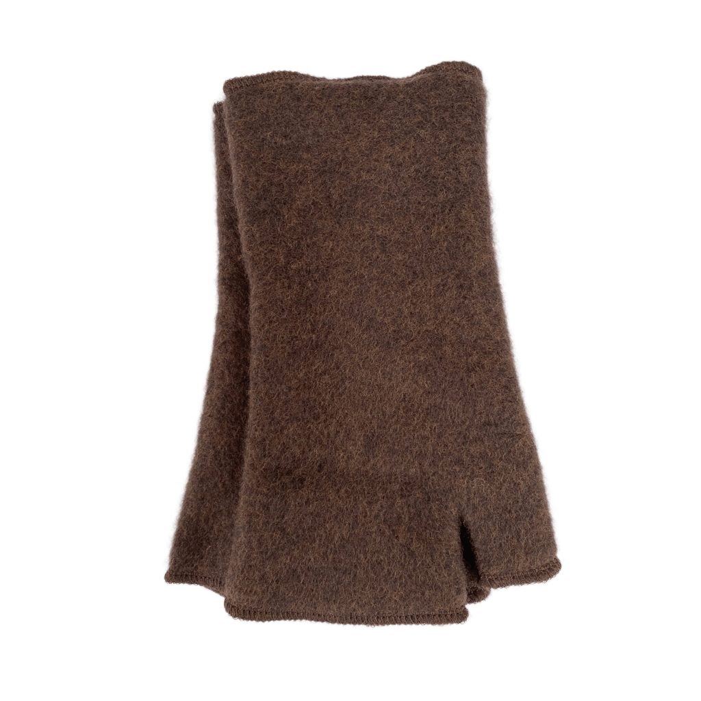 Merino Stulpe braun bellanatur Berliner Modedesign