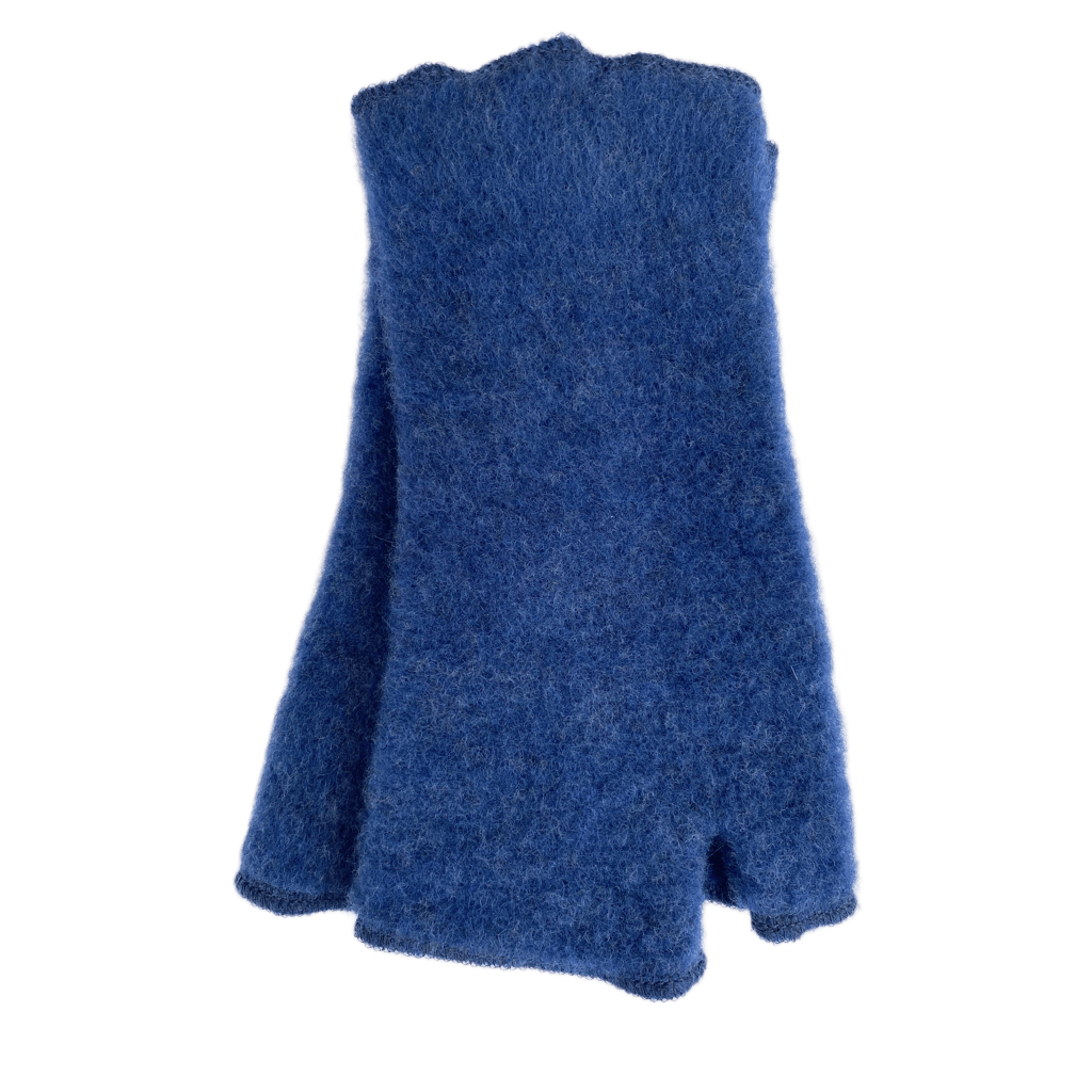 Merino Stulpe blau bellanatur Berliner Modedesign