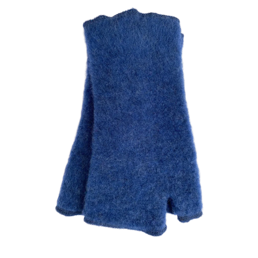Merino Stulpe blau bellanatur | Berliner Modedesign