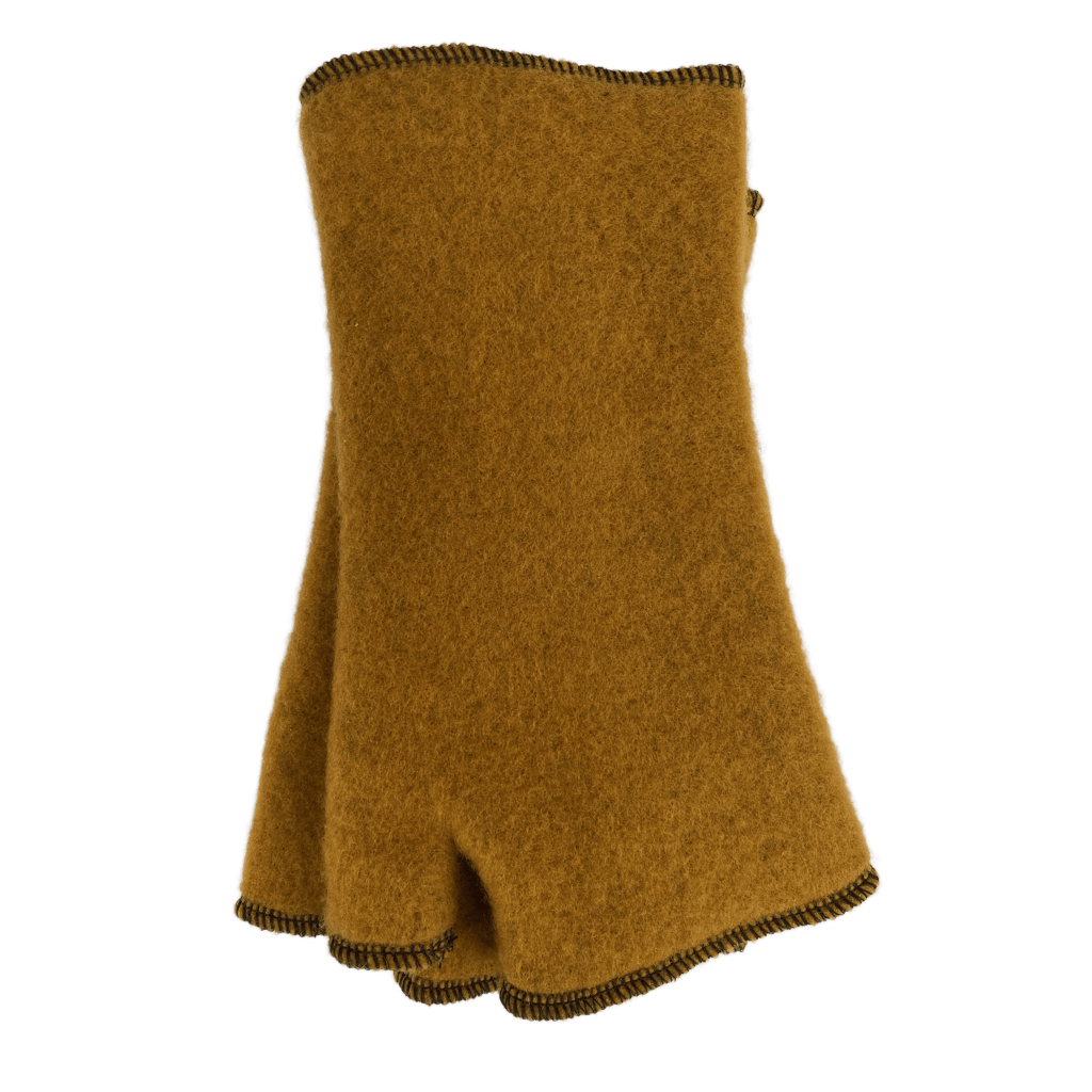 Merino Stulpe gelb bellanatur Berliner Modedesign