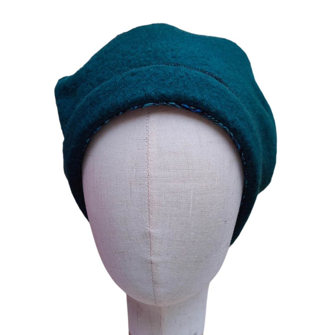 Merino Mütze petrol