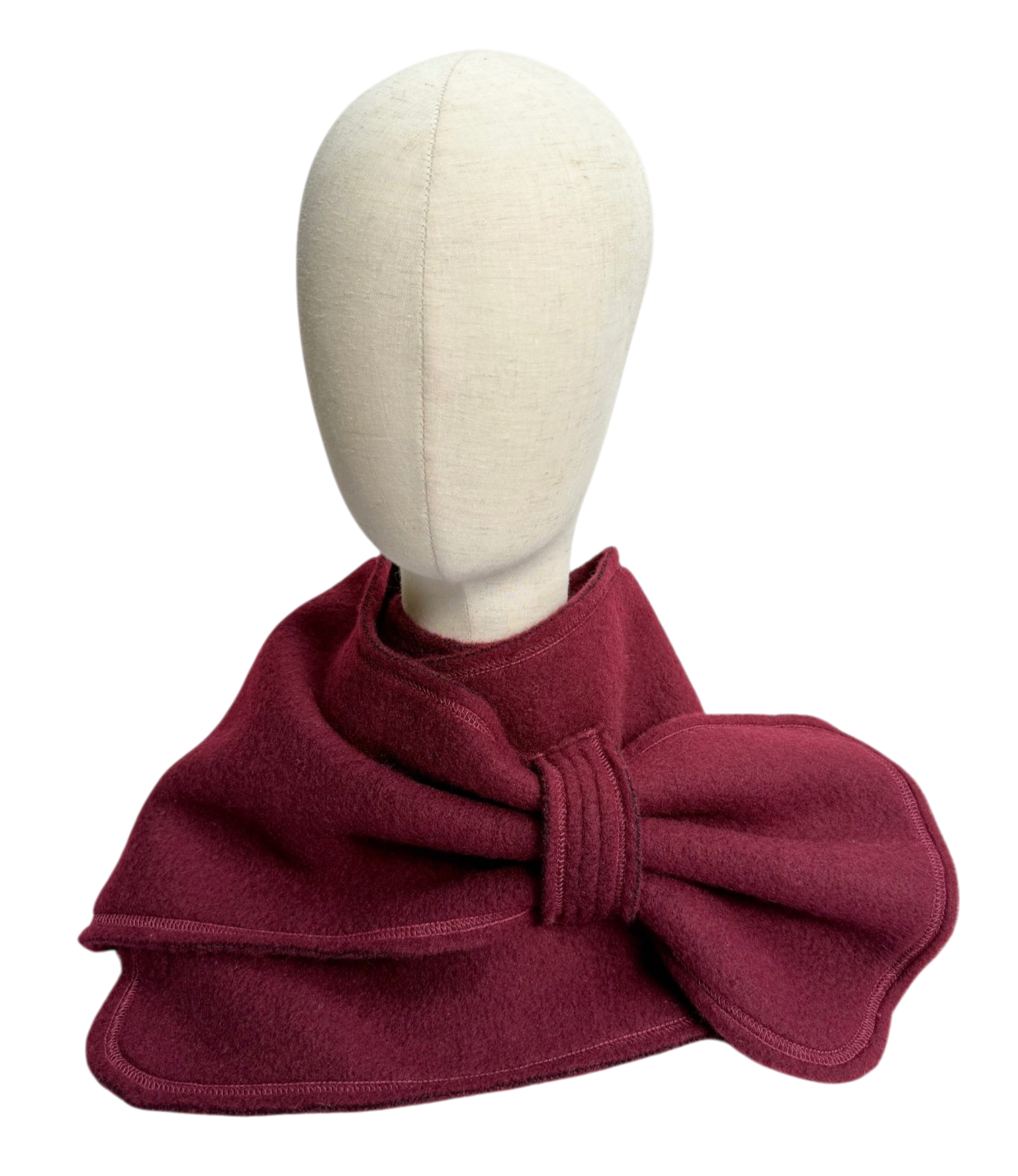 Merino Schal weinrot