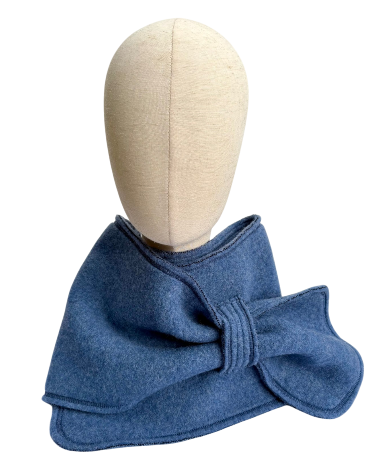 Merino Schal blau