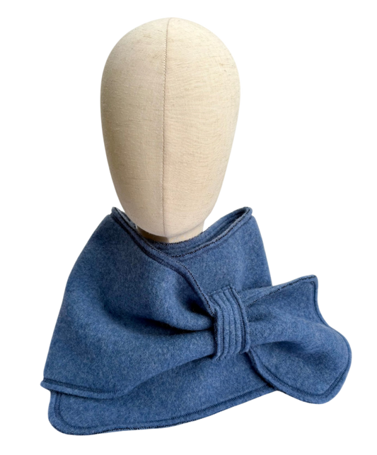 Merino Schal blau